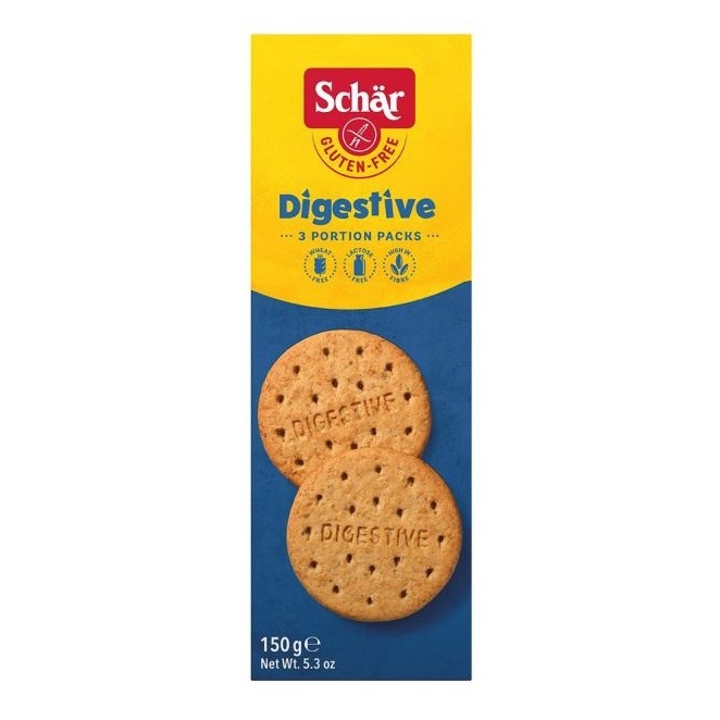 Biscuiti digestivi fara gluten, 150 g, Schar