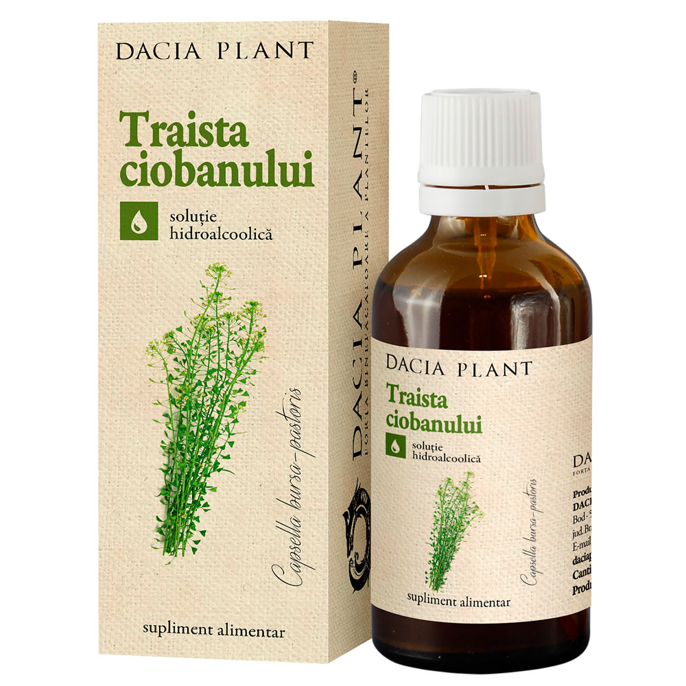 Tinctura de Traista Ciobanului, 50 ml, Dacia Plant