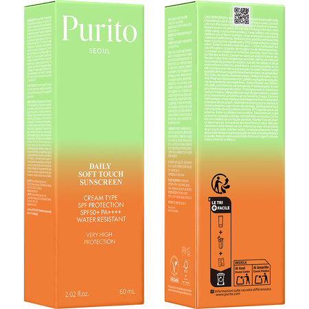 Crema de fata cu protectie solara SPF 50+ Daily Soft Touch, 60 ml, Purito 678068