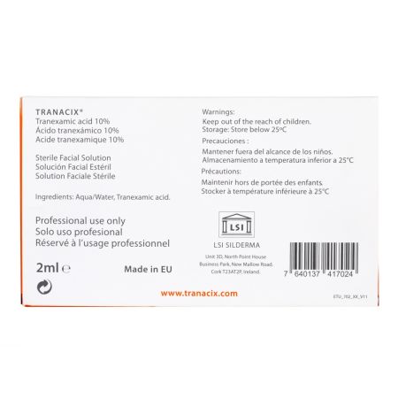 Solutie anti-pete pigmentare Tranacix, 10 x 2 ml, Life Science Investments 711538