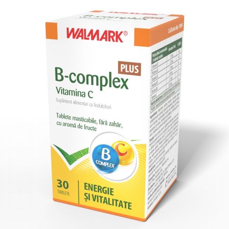 B Complex Plus Vitamina C, 30 tablete, Walmark 699663