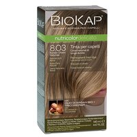 Vopsea permanenta pentru par Nutricolor Delicato, Nuanta Natural Light Blond 8.03, 140 ml, Biokap