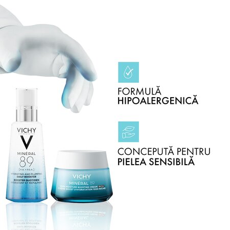 Crema intens hidratanta 100h pentru ten uscat Mineral 89, 50 ml, Vichy 748188