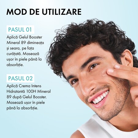 Crema intens hidratanta 100h pentru ten uscat Mineral 89, 50 ml, Vichy 748189