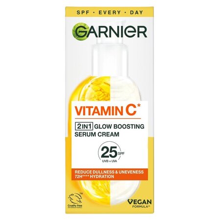 Serum crema Vitamina C cu efect de iluminare SPF25, 50 ml, Garnier
