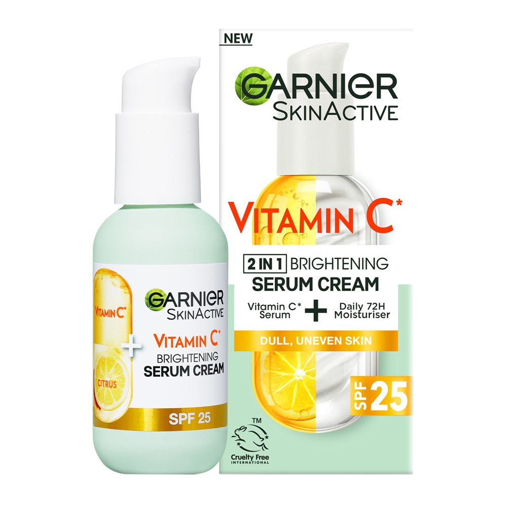 Serum crema Vitamina C cu efect de iluminare SPF25, 50 ml, Garnier