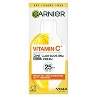 Serum crema 2 in 1 cu vitamina C si SPF 25 Glow Boosting, 50 ml, Garnier
