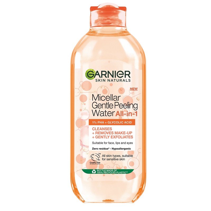 Apa micelara cu efect exfoliant delicat Skin Naturals, 400 ml, Garnier