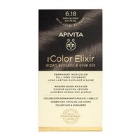 Vopsea de par My Color Elixir, Dark Blonde Ash Pearl N 6.18, 155 ml, Apivita