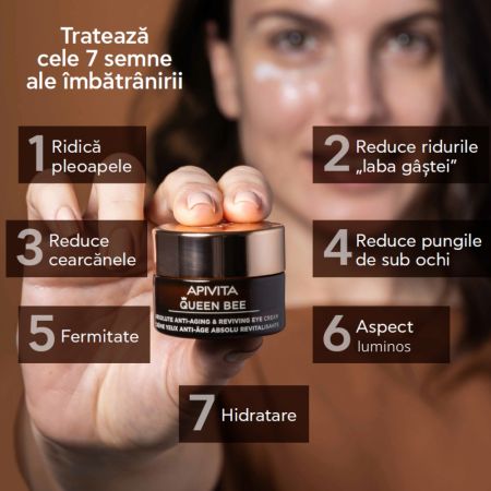 Crema antirid de ochi Queen Bee, 15 ml, Apivita 685136