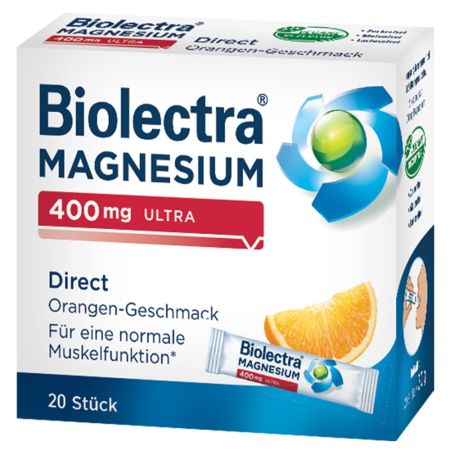 Biolectra Magnesium Direct Ultra, 400 mg, 20 plicuri, Hermes Arzneimittel