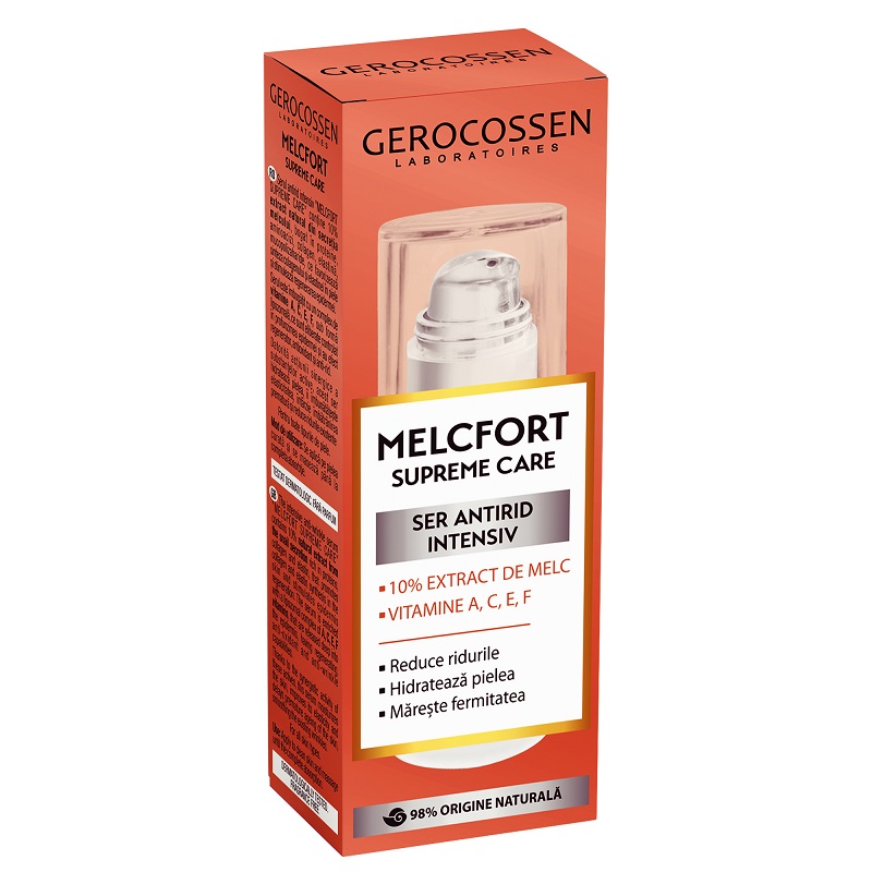 Ser antirid intensiv cu extract de melc, complex de vitamine A,C,E,F Melcfort, 30 ml, Gerocossen