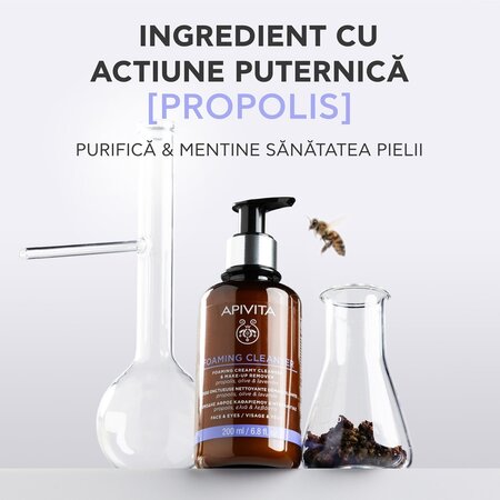 Spuma demachianta pentru fata si ochi, 200 ml, Apivita 742262
