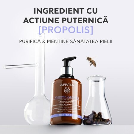 Spuma demachianta pentru fata si ochi, 300 ml, Apivita 742267