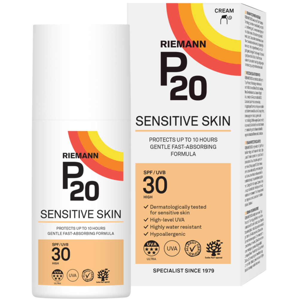 Crema de fata si corp cu factor de protectie SPF30 Sensitive P20, 200 ml, Riemann