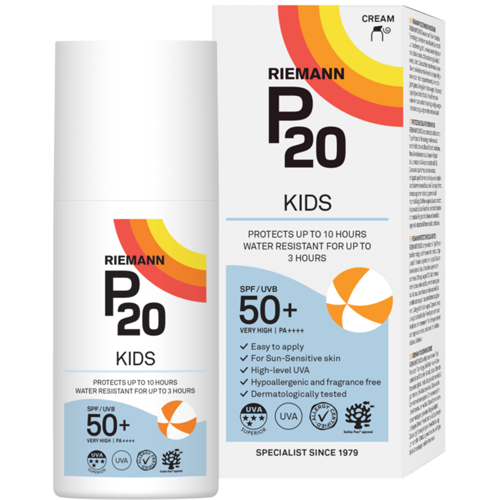 Crema de fata si corp cu factor de protectie SPF 50+ Kids P20, 200 ml, Riemann