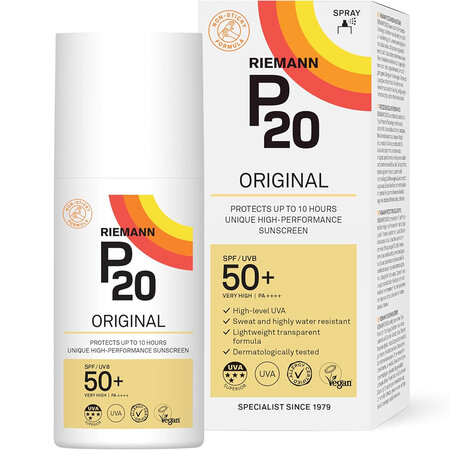Spray transparent pentru protectie solara cu SPF50 P20 Sun Protection, 200 ml, Riemann