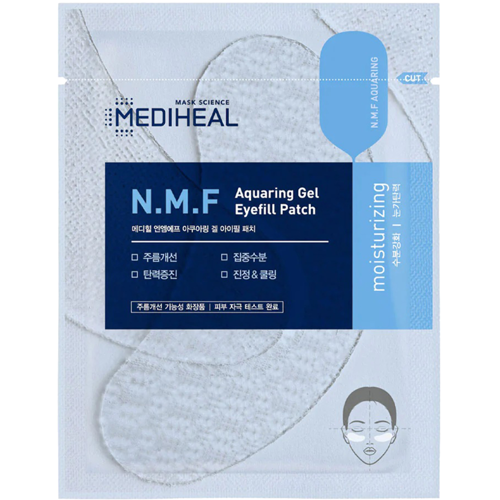 Plasturi pentru ochi N.M.F Aquaring Gel Eyefill anti-wrinkle 8809261552899, 2.84 g, Mediheal