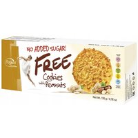 Biscuiti cu bucati de arahide, fara zahar, 135 g, Bogutti
