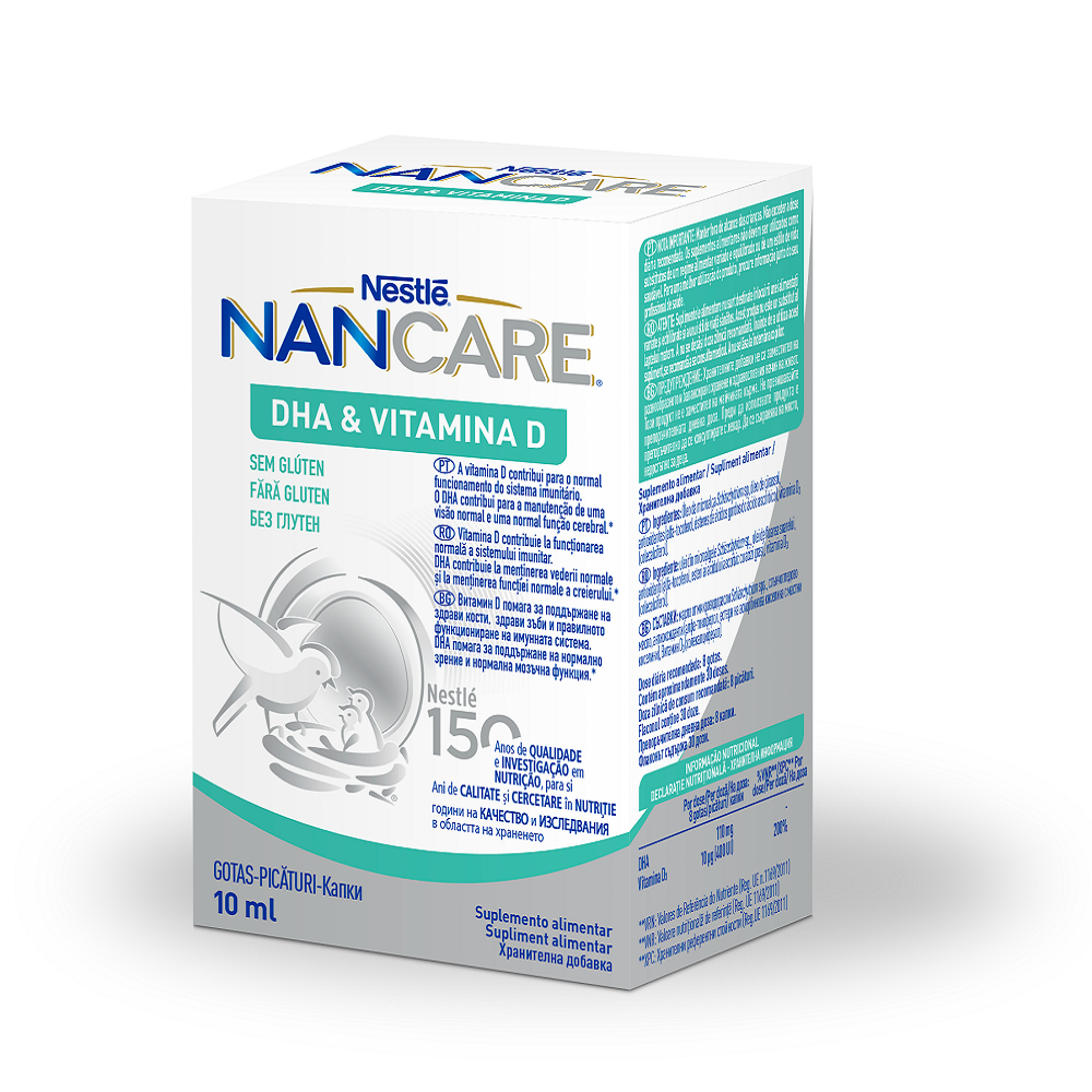 Nancare DHA si Vitamina D, 10 ml, Nestle