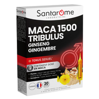Maca 1500 Tribulus, 20 fiole x 10 ml, Santarome
