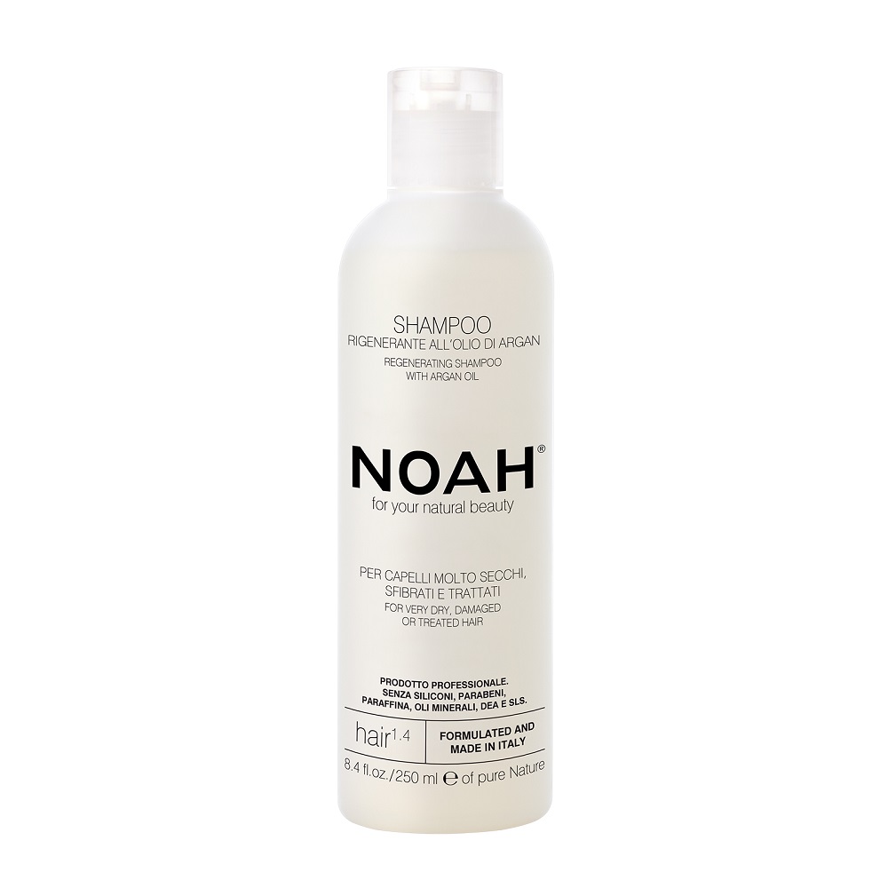 Sampon natural regenerant cu ulei de argan pentru par foarte uscat si tratat (1.4), 250 ml, Noah