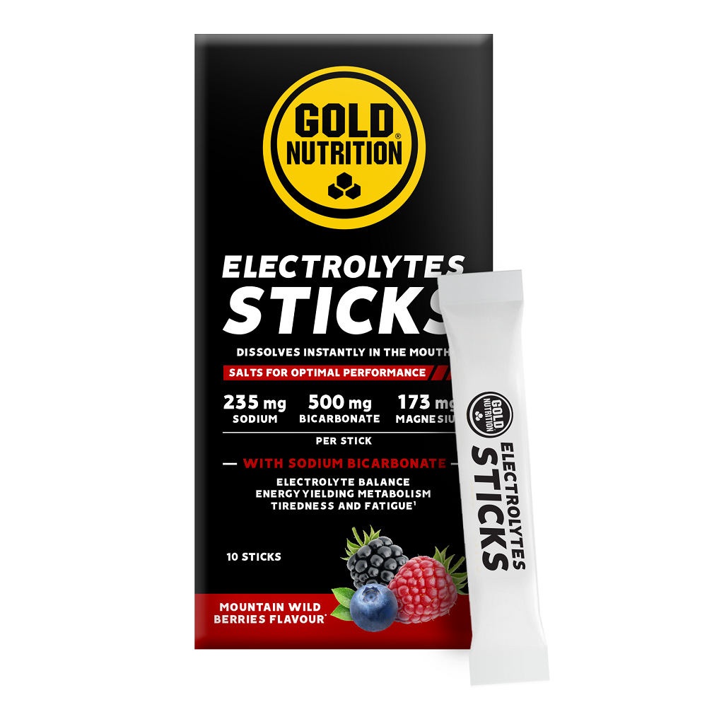 Electroliti cu fructe de padure Electrolytes Sticks, 10 plicuri, Gold Nutrition