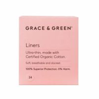 Protej slip din bumbac organic ultra subtiri, 24 bucati, Grace and Green