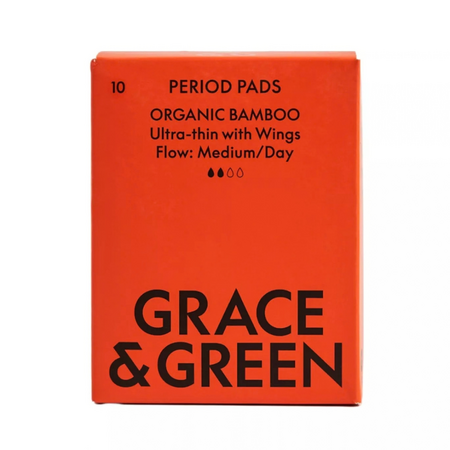 Absorbante din bambus de zi, 10 bucati, Grace and Green
