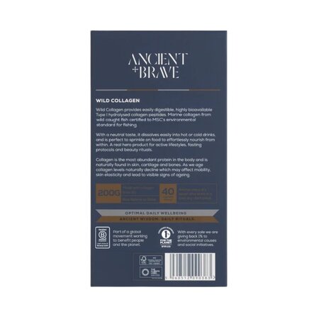 Colagen marin hidrolizat Wild Collagen, 200 g, Ancient and Brave 752616