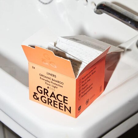 Absorbante zilnice din bambus organic, 24 bucati, Grace and Green 607879