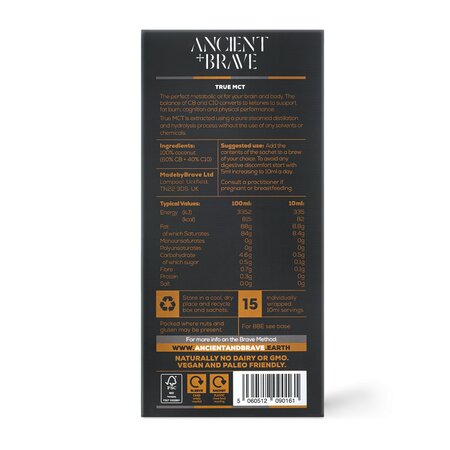 Ulei True MCT, 15 plicuri, Ancient and Brave 552285