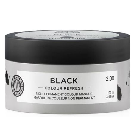 Masca coloranta de par Colour Refresh Black, 100 ml, Maria Nila