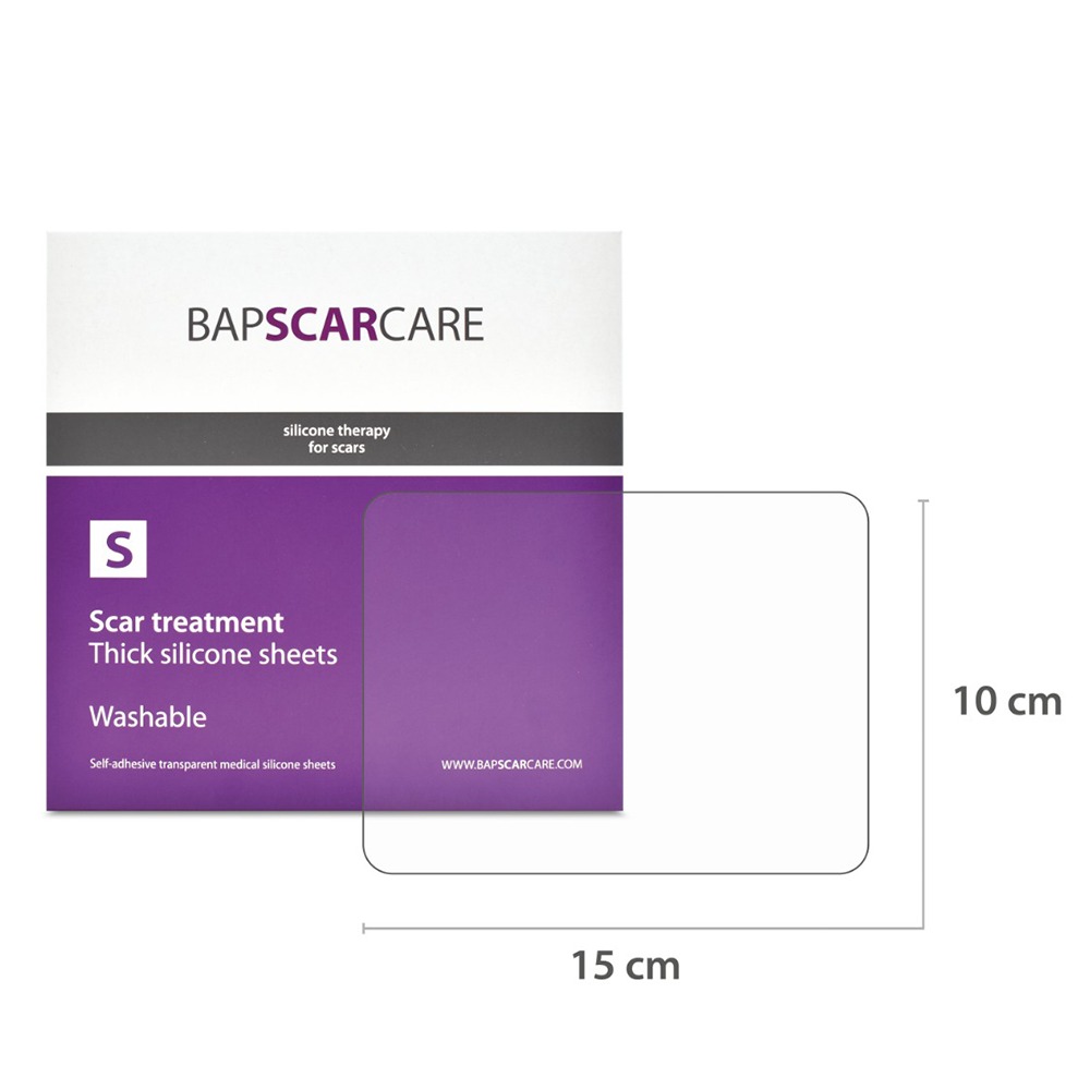 Pansament din silicon pentru cicatrici BapScarCare, Marime S 10x15 cm, 2 bucati, Bap Medical