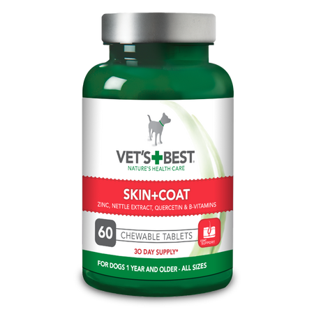 Supliment pentru blana si piele Skin and Coat, 60 tablete, Vets Best