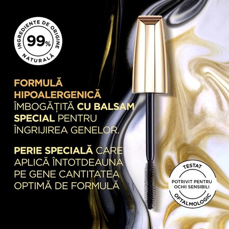 Mascara pentru volum si alungire Volume Million Lashes Balm Noir, 8.9 ml, LOreal 555488