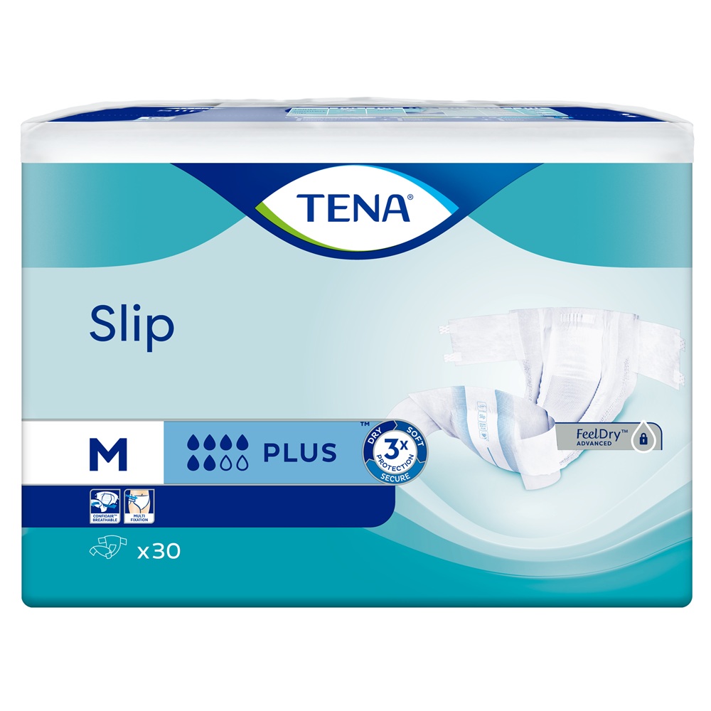 Scutece pentru adulti Slip Plus, Medium, 30 bucati, Tena