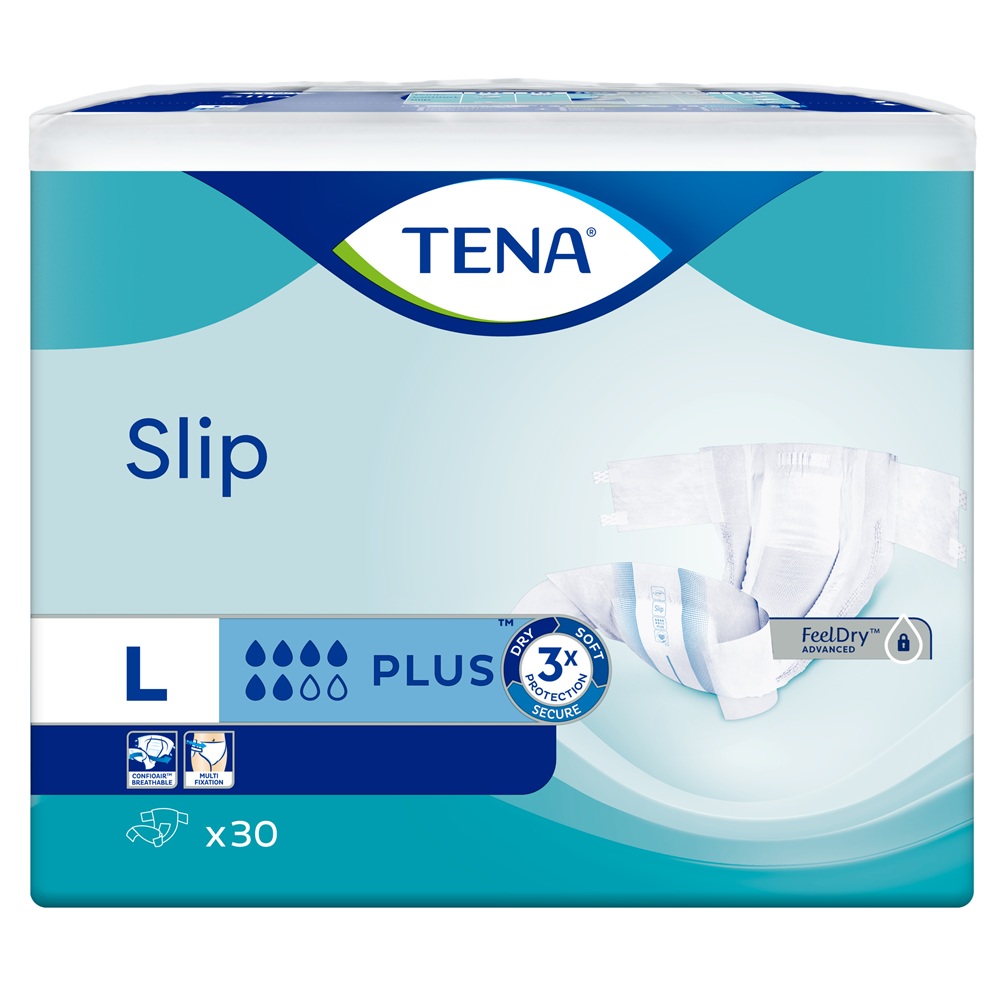 Scutece pentru adulti Slip Plus, Large, 30 bucati, Tena