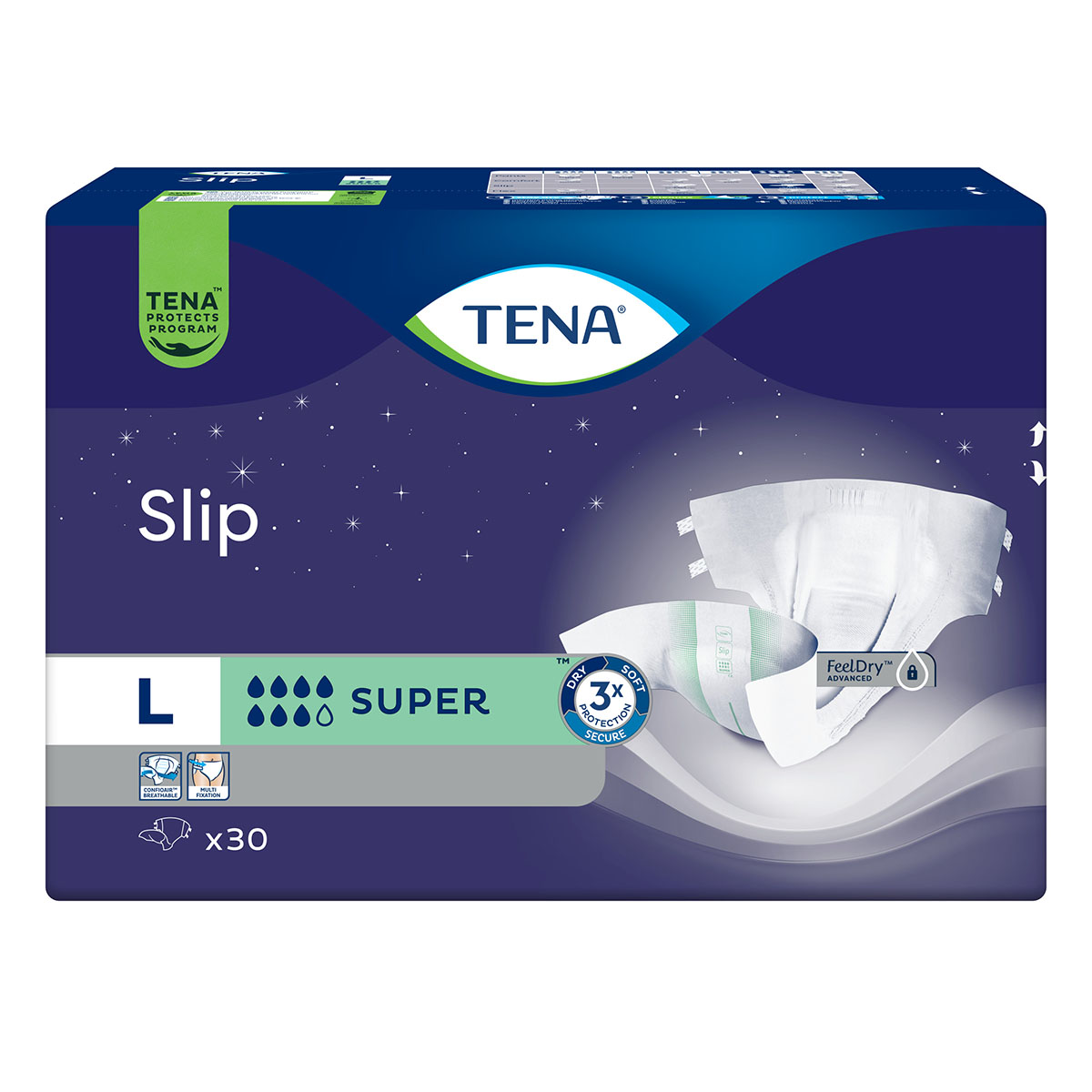 Scutece pentru adulti Slip Super, Large, 30 bucati, Tena