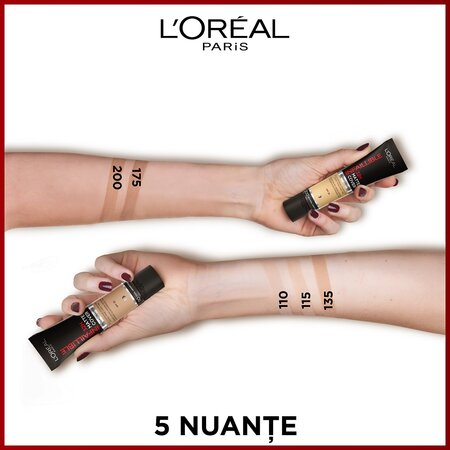 Fond de ten mat cu SPF 25 Infaillible 32H Matte Cover, 200 Neutral Undertone, 30 ml, LOreal 555412