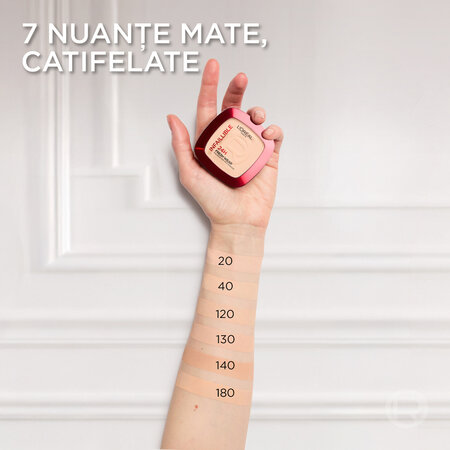 Pudra compacta Infaillible 180 Neutral Subton Neutru 24H Fresh Wear Powder, 9 g, LOreal 696058