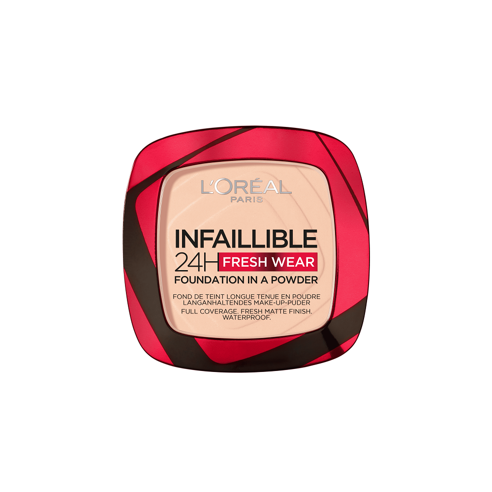 Pudra compacta Infaillible 24H Fresh Wear Powder 180 Rose Sand, 9 g, LOreal