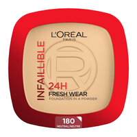 Pudra compacta Infaillible 180 Neutral Subton Neutru 24H Fresh Wear Powder, 9 g, LOreal