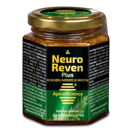 Miere poliflora Neuro Reven Plus Apicolscience, 200 ml, DVR Pharm