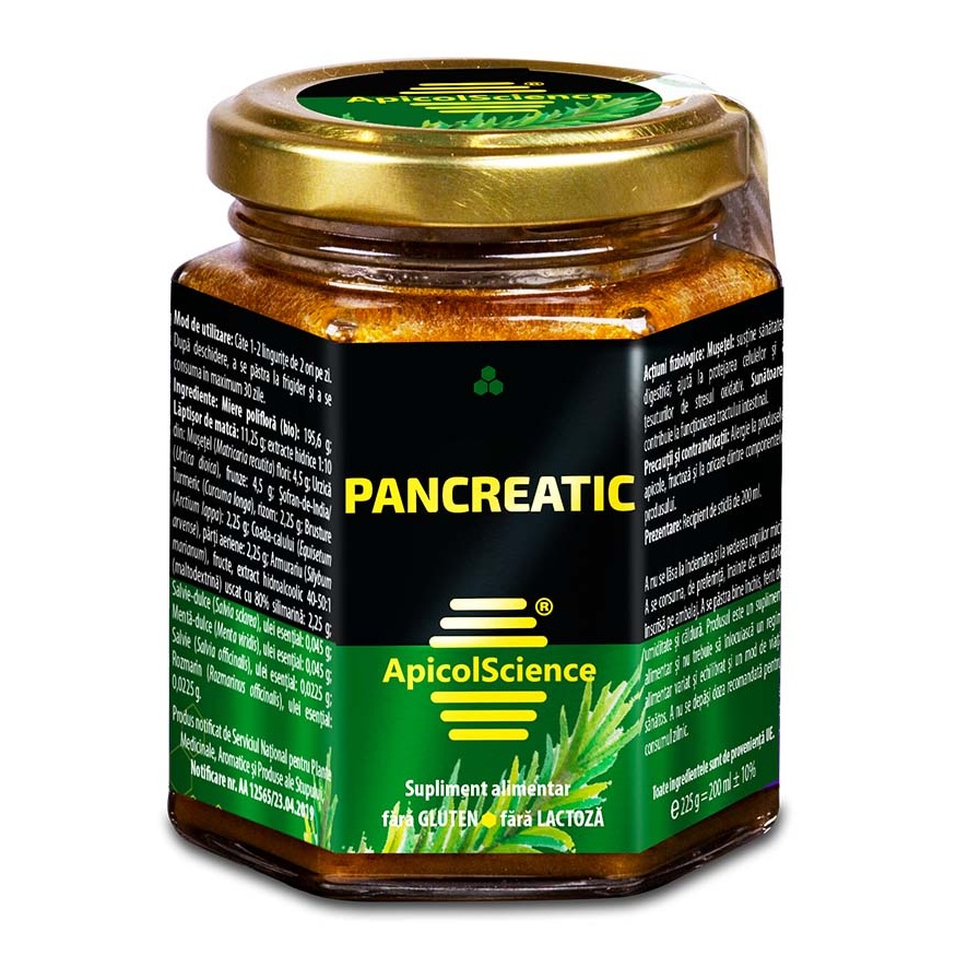 Miere poliflora Pancreatic, 200 ml, ApicolScience