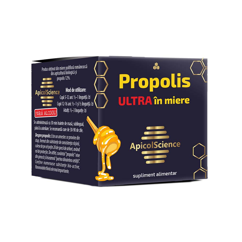 Propolis in miere Ultra Apicolscience, 100 ml, DVR Pharm