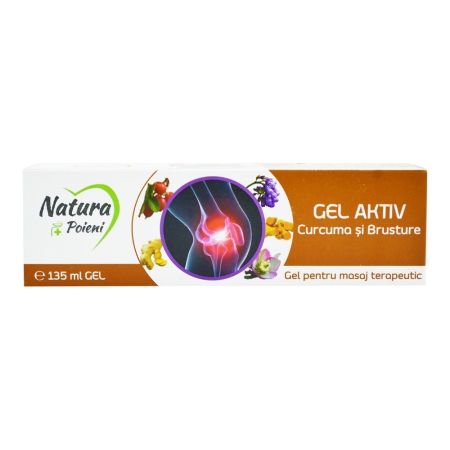 Gel Aktiv curcuma si brusture, 135 ml, Natura Plant