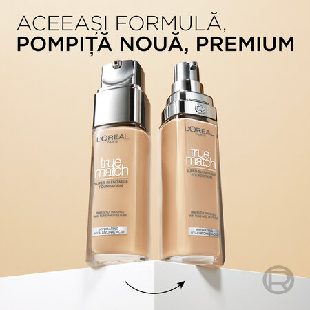 Fond de ten infuzat cu acid hialuronic  2.N Subton Neutru True Match, 30 ml, LOreal 696081