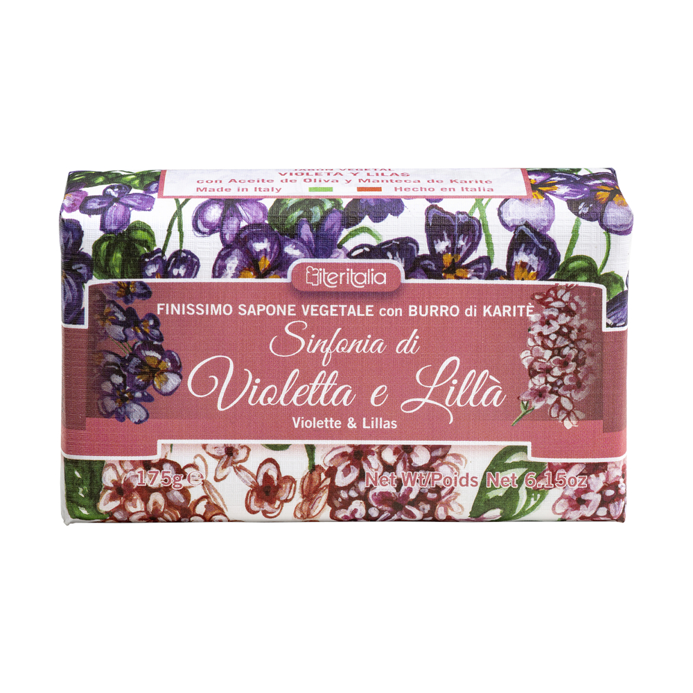 Sapun vegetal cu violete și liliac, 175 g, Iteritalia