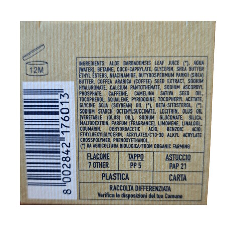 Crema de fata cu extract de cafea si complex de vitamine Uomo, 30 ml, L'Erboristica 711100